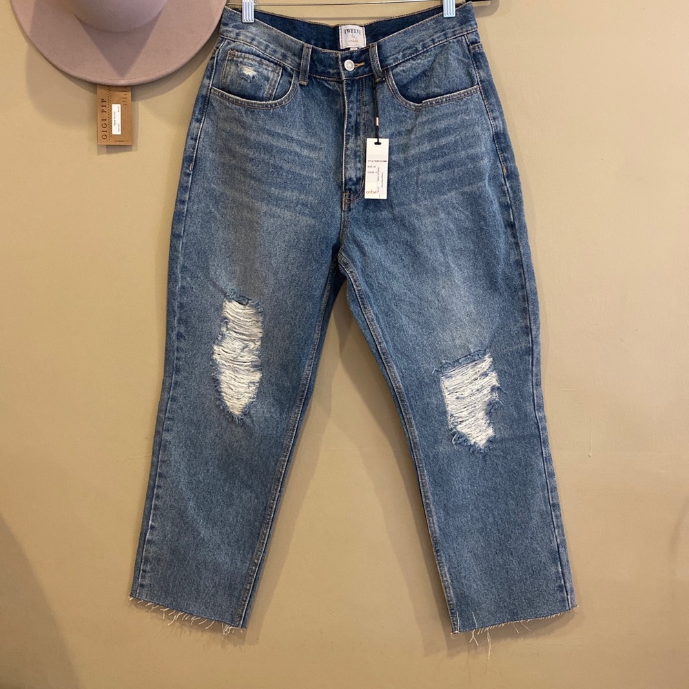 Distressed jeans